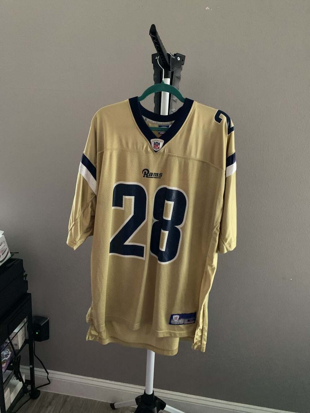 Reebok St. Louis Rams Marshall Faulk 28 Jersey Gold Size XL